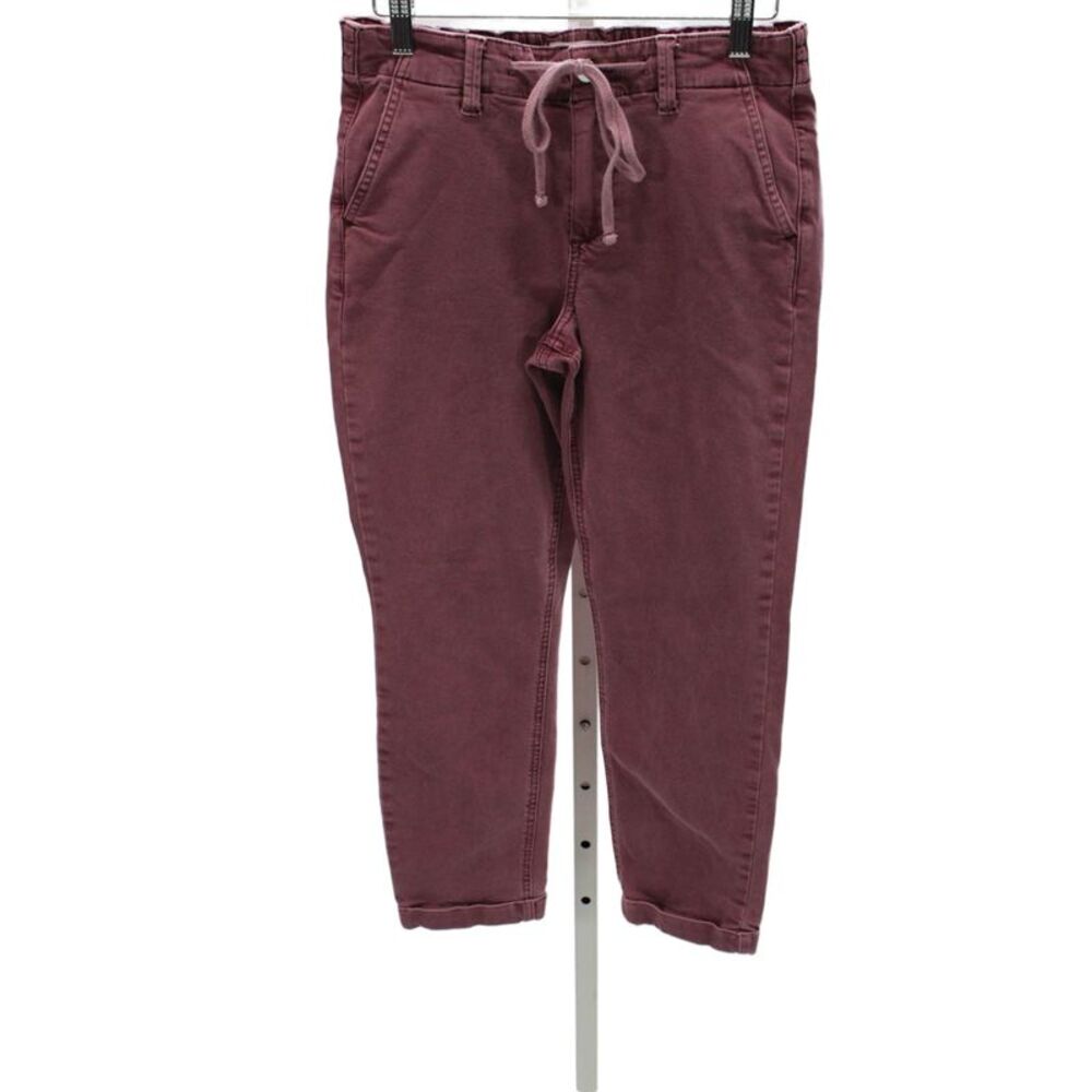 Paige Womens Chino Pants Red Cotton Drawstring Size 26